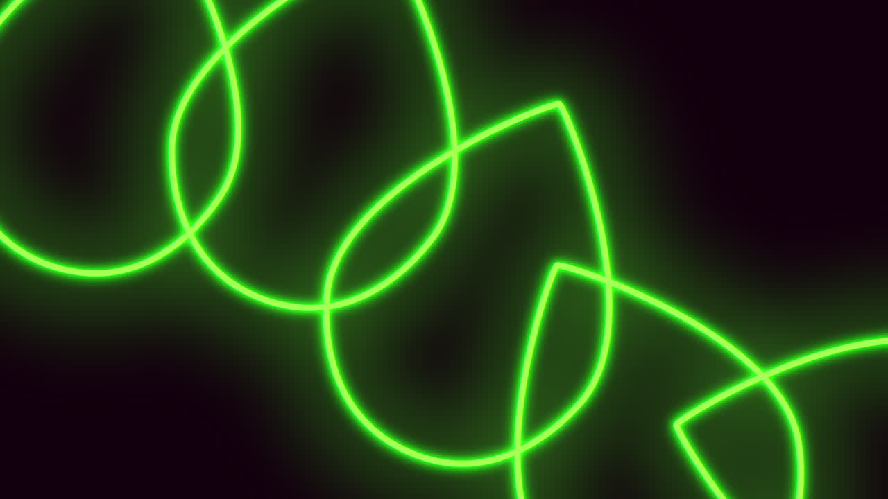 Dynamic neon green wave pattern composed of flowing curved lines creating a circular motion, emanating a futuristic and modern aesthetic in a vibrant display
