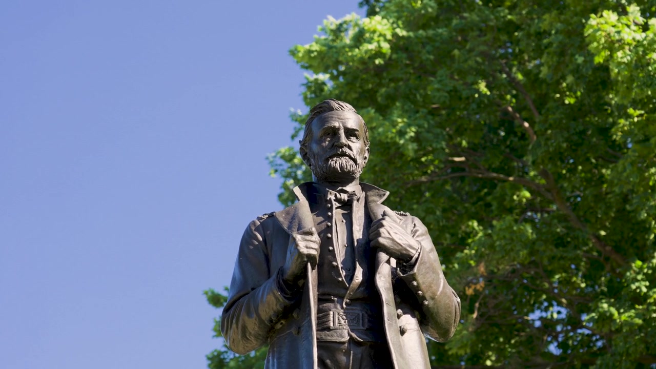 Effigie di Ulysses S Grant all'Hackley Park a Muskegon