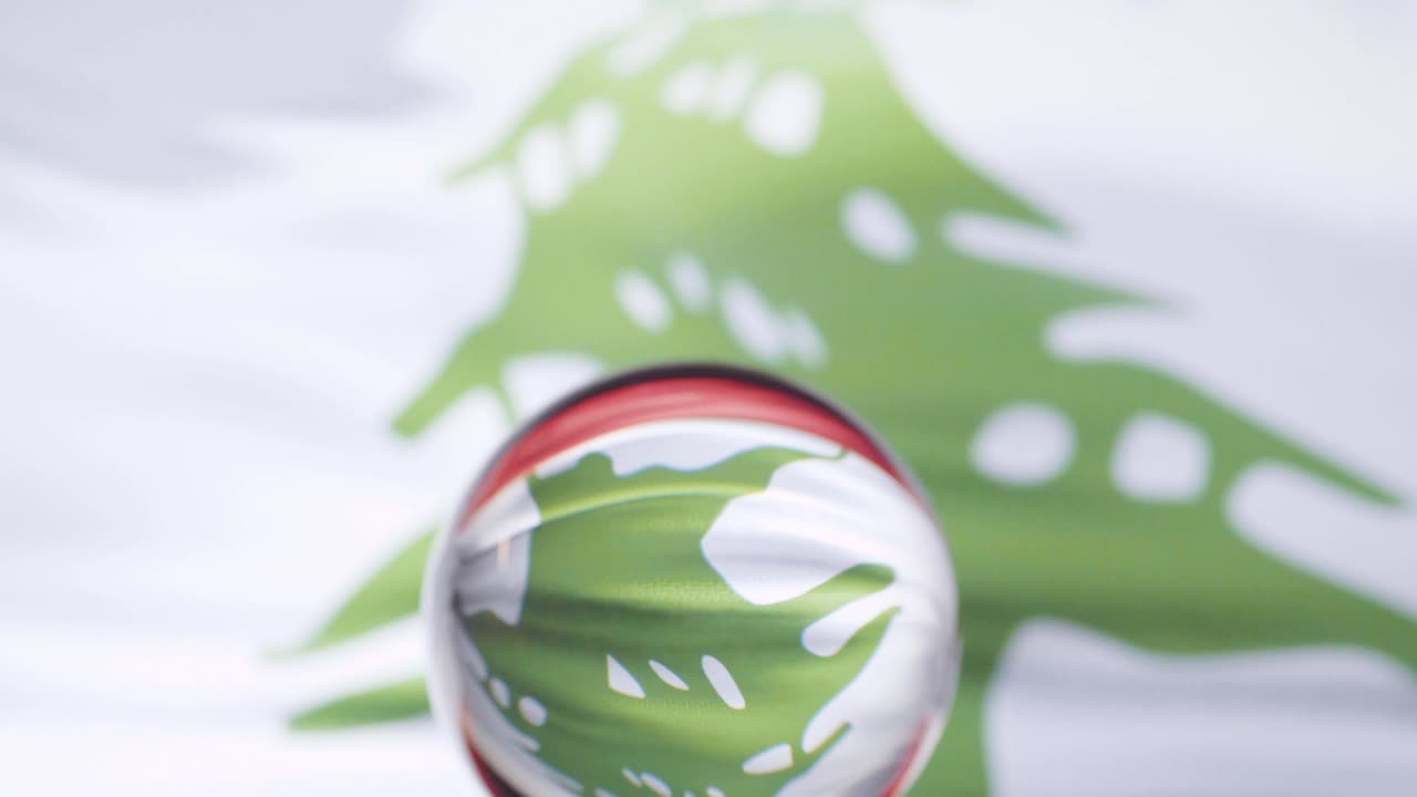 레바논 발이 4k에서 파란 하늘을 향해 흔들리고 있습니다.