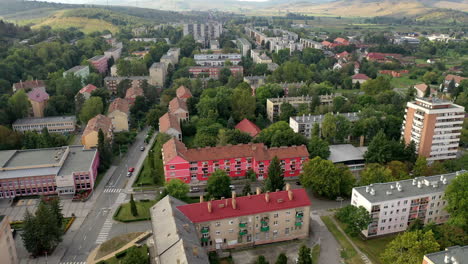 beautiful aerial view  city hungary in summer