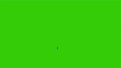 animación de dibujos animados acuáticos sobre fondo verde