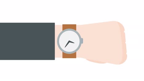 simple watch animation white background