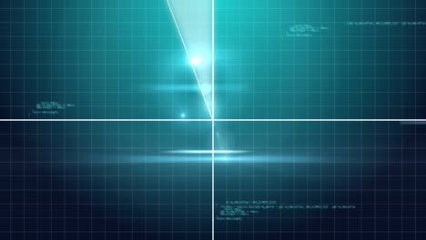 animación de círculos de interfaz digital que parpadean y procesamiento de datos sobre fondo verde