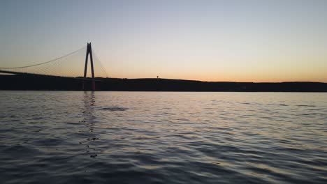 dolphins and yavuz sultan selim bridge drone video beykoz