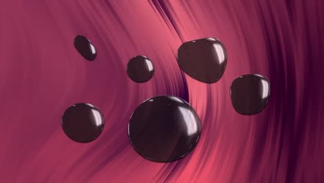 animación de burbujas sobre un fondo de textura púrpura