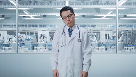 現代工場のストレスを感じた医師