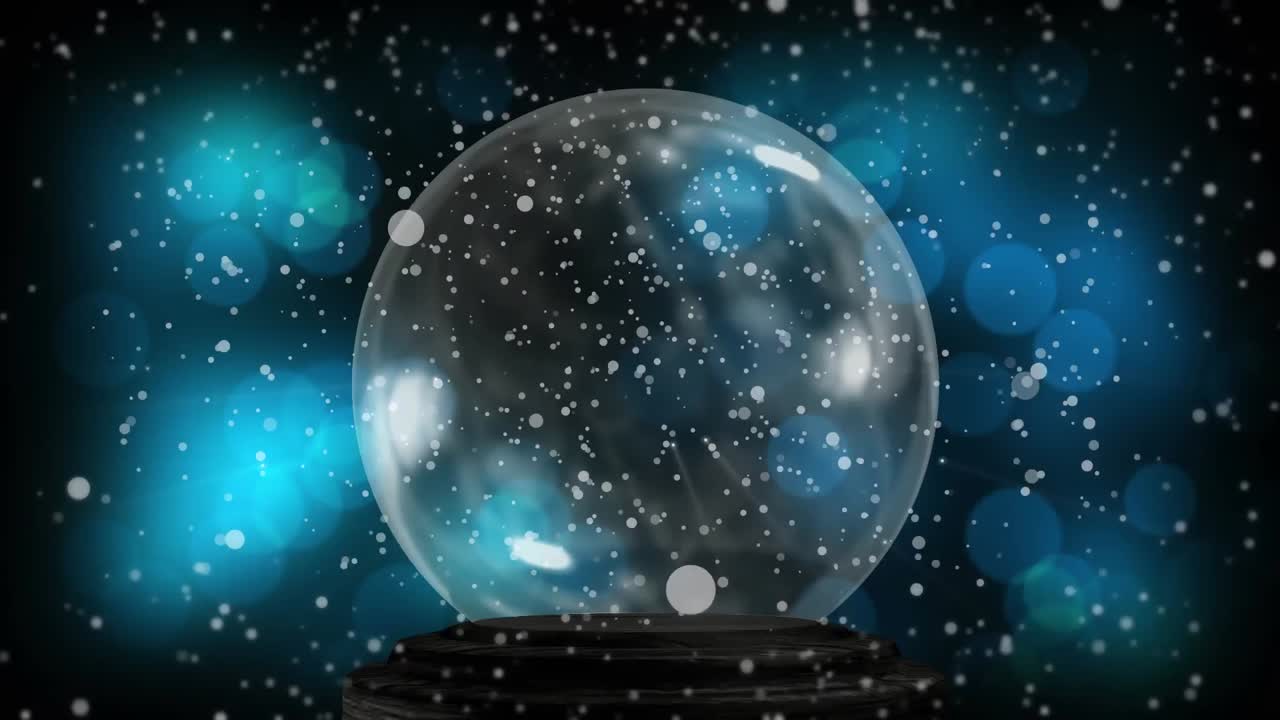 검은 바탕에 보케 위에 눈알과 눈공의 애니메이션