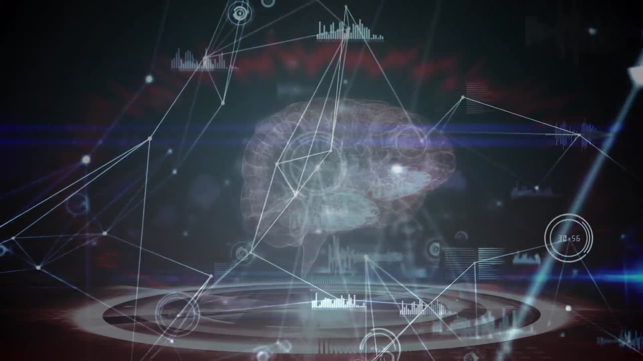 анимация сетей соединений через обработку медицинских данных с цифровым человеческим мозгом