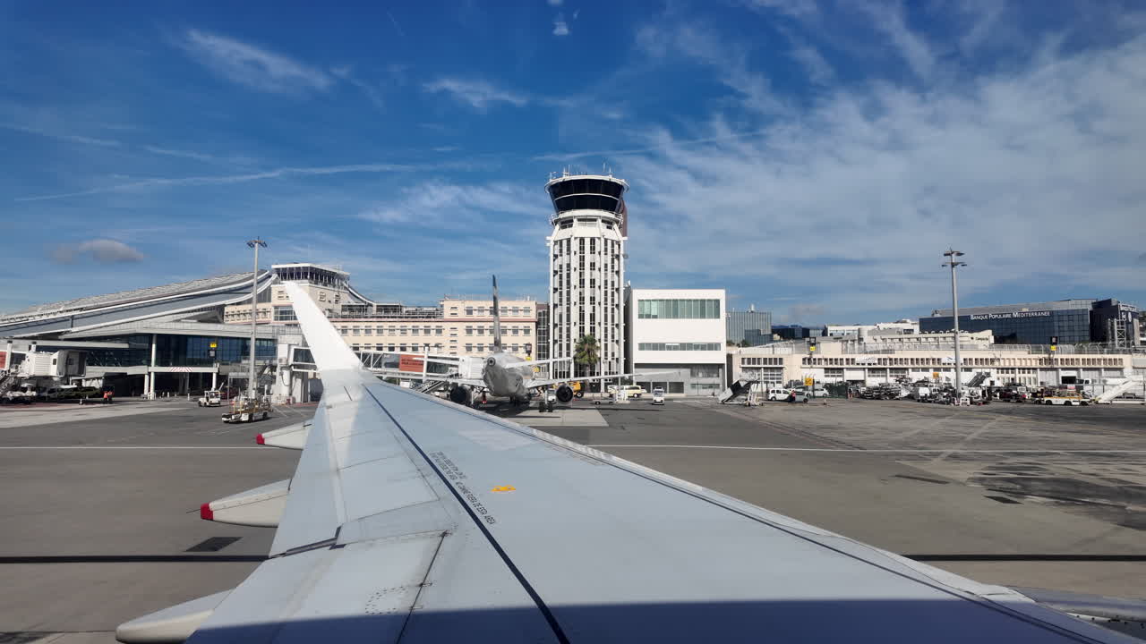 Nice, France - July 12, 2025: Passenger jet arriving at Nice Cote d'Azur Airport in daylight