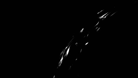 abstract black flow . oil fluid texture on the black background. digital 3d animation loop 4k