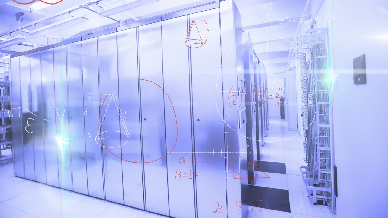 서버  ⁇ 에서 다채로운 수학 방정식과 다이어그램의 애니메이션