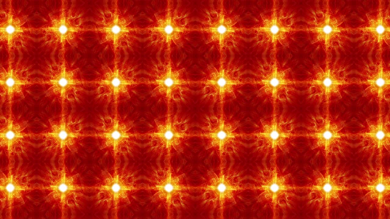 abstract naranja amarillo estrellas brillantes matriz patrón de mosaico pared de luz. 4k imitación de bucle sin costura de led rgb videowall. led estrellas formas de animación video vj fondo de bucle. fondo de lámpara brillante.