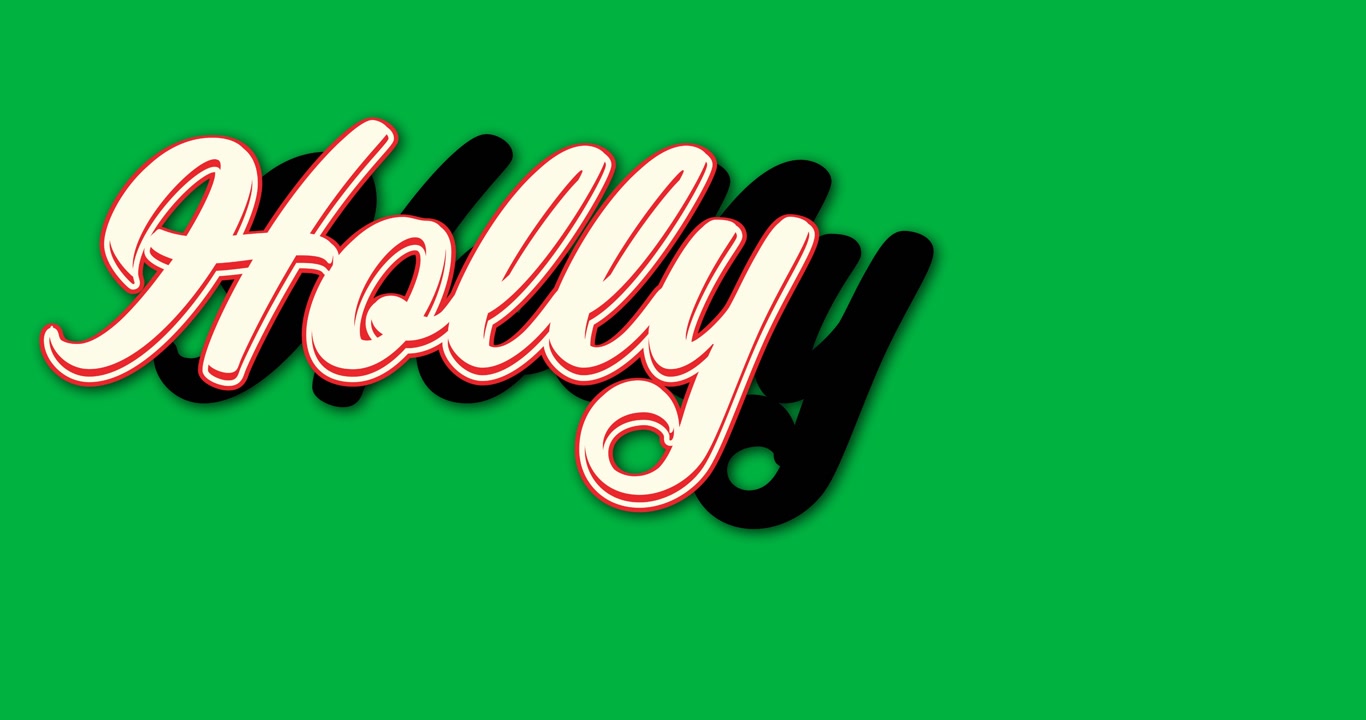 Digitální animace textového banneru s motivem cesmíny na černém pozadí.