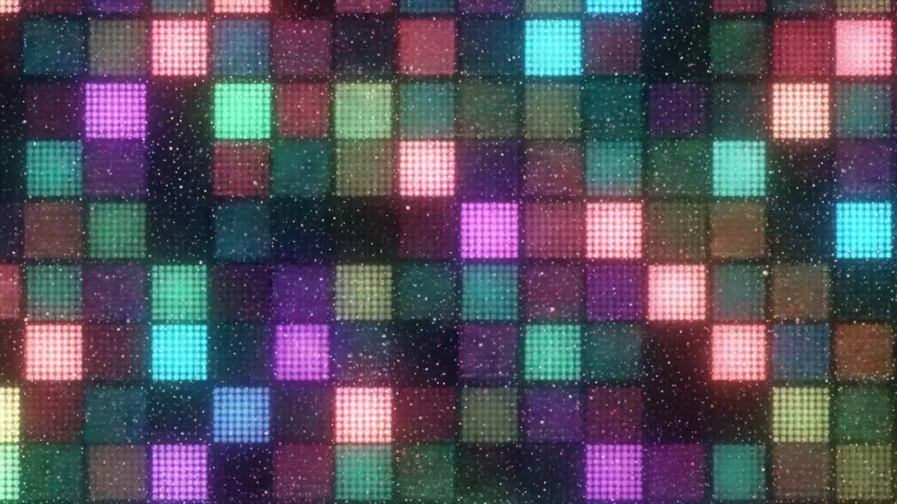 A Vibrant Display of Colorful Pixelated Patterns Evolving with Dynamic Brightness and Visual Rhythm in a Captivating Abstract Animation