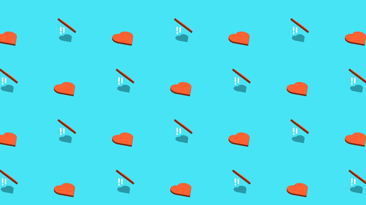 회전 심장 평평한 아이콘 배경