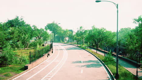 empty highway in big city