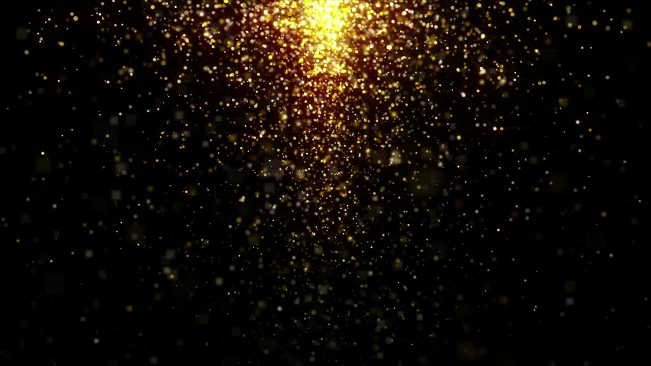 황금빛 반이는 무결한 배경 루프와 떨어지는 움직임