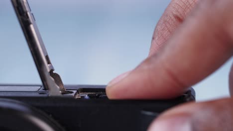 inserting sd card into a camera