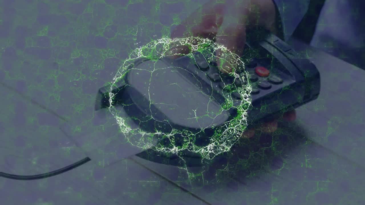 animación del cerebro sobre el terminal de pago