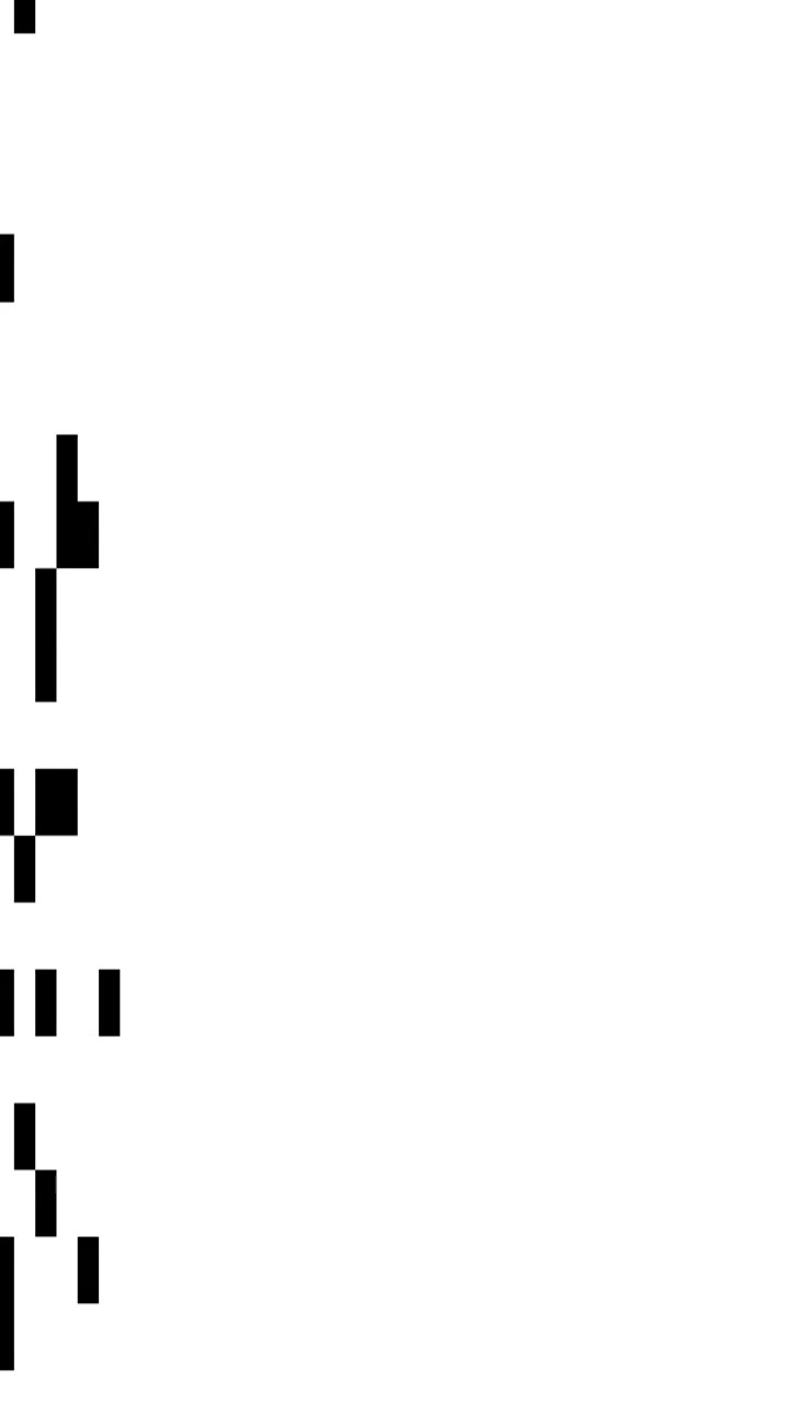 Abstract Transition of Black and White Geometric Blocks