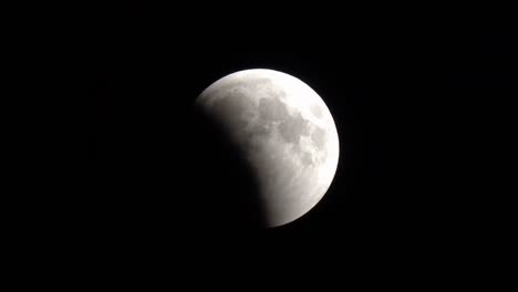 lunar eclipse in progress against a dark sky.