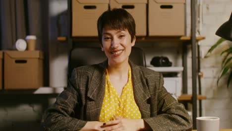 businesswoman in video conference