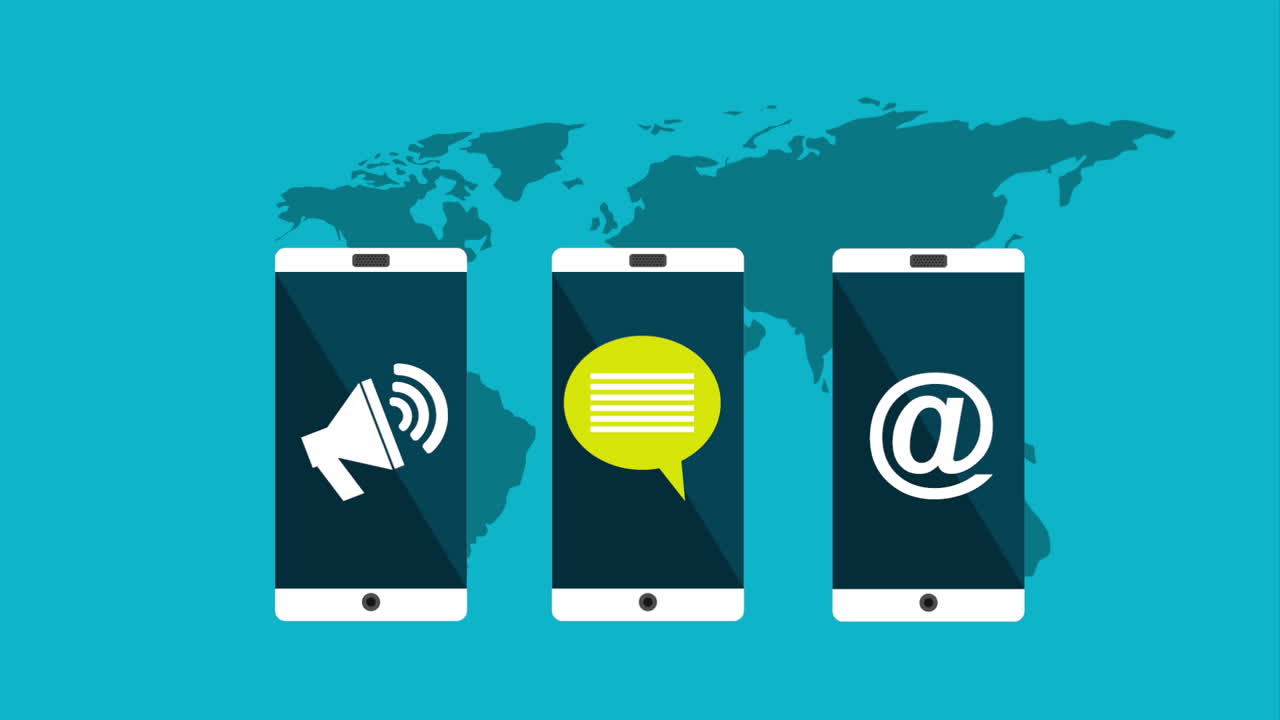 소셜 미디어 기술을 가진 스마트폰