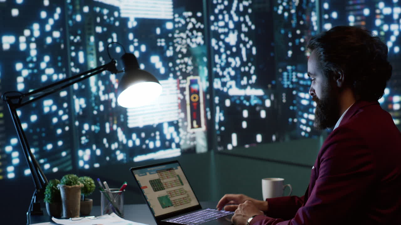 General manager examining revenue and cost elements