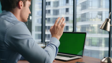 videoconferencia en la oficina. concepto de entrevista de trabajo