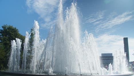 a fountain near amalienborg palace in copenhagen, denmark