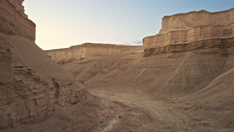 drone shot of masada marl next to the dead sea in israel desert 3