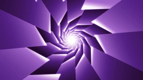 purple spiral tunnel with sharp edges. abstract looped animated background