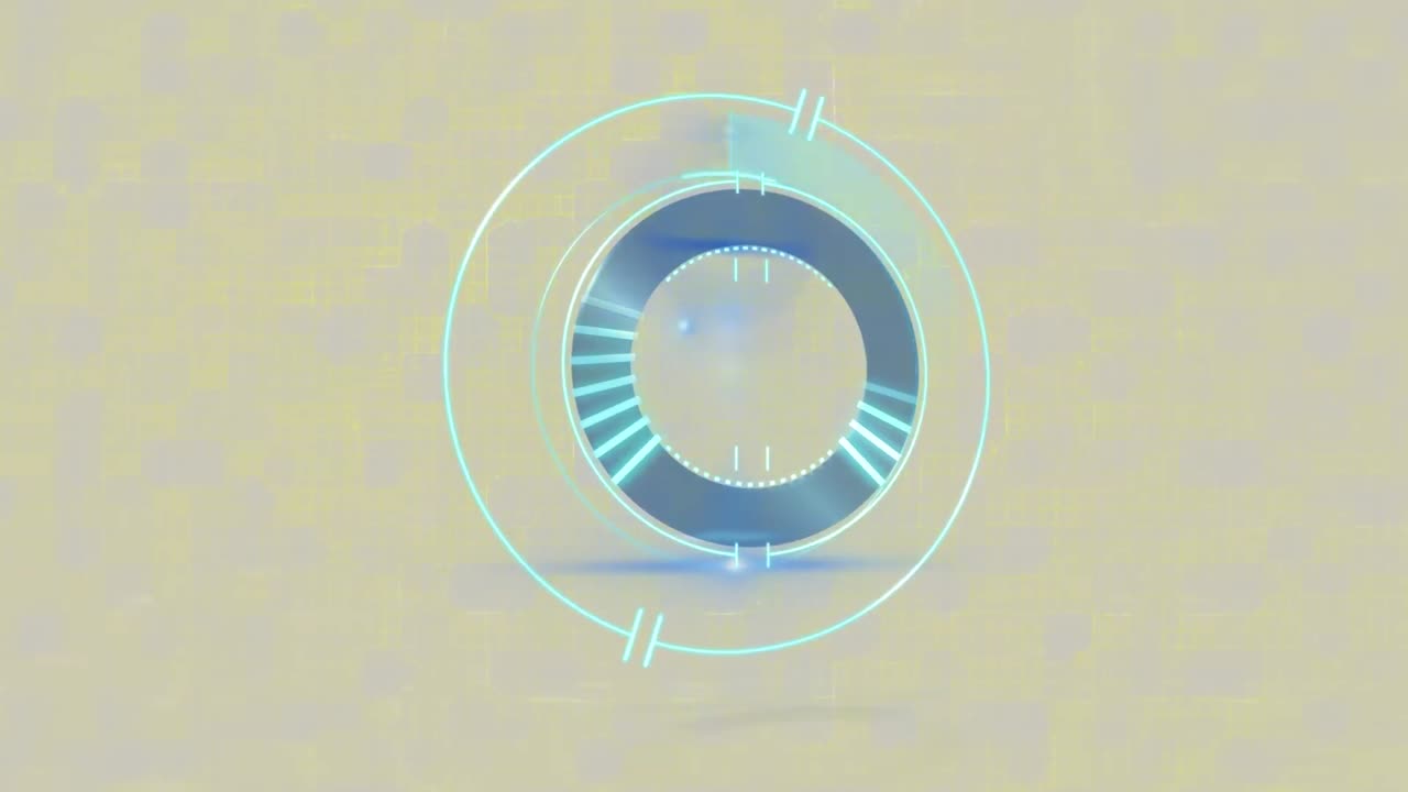 animación del círculo de procesamiento sobre fondo beige