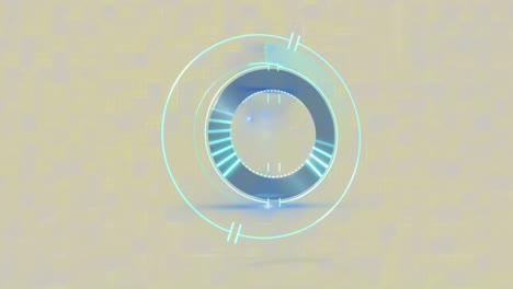 animation of processing circle on beige background