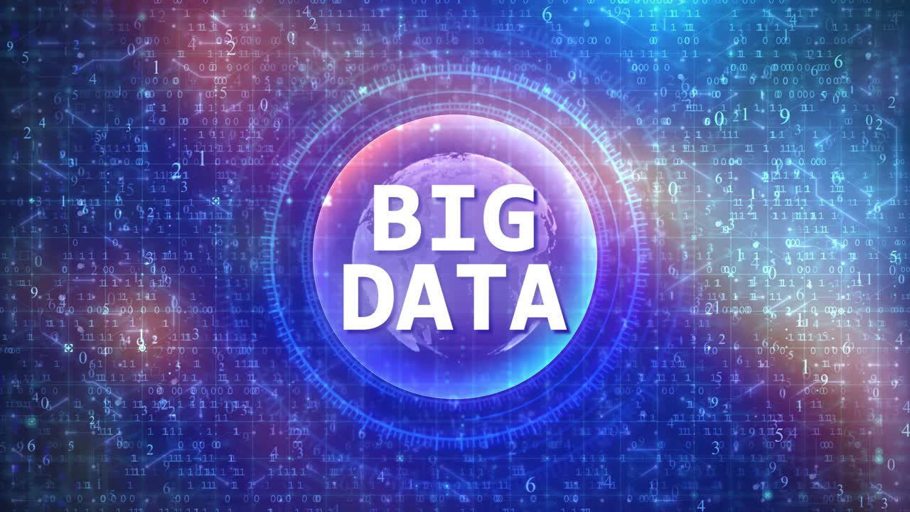 Teksten «Stordata» på digital globus med strømmende tall
