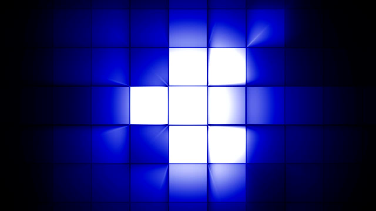 파란 사각형 플래시 조명