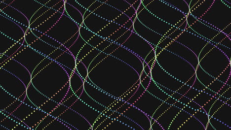 patrón de líneas onduladas coloridas sobre fondo negro