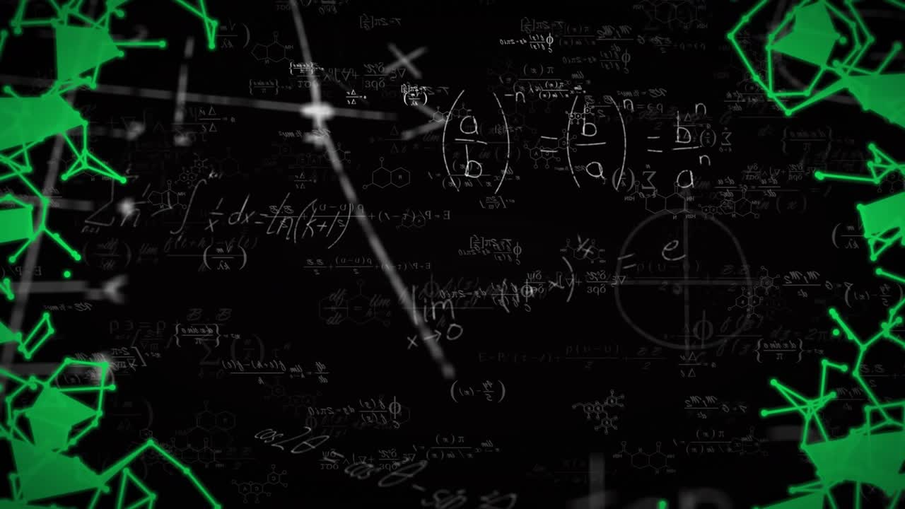 Schermata iniziale che mostra l'espressione limite, rete verde pulsante, grafici degli assi che mostrano la derivazione