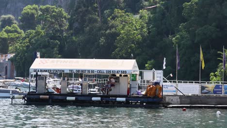 floating gas station on sorrento's scenic waterfront