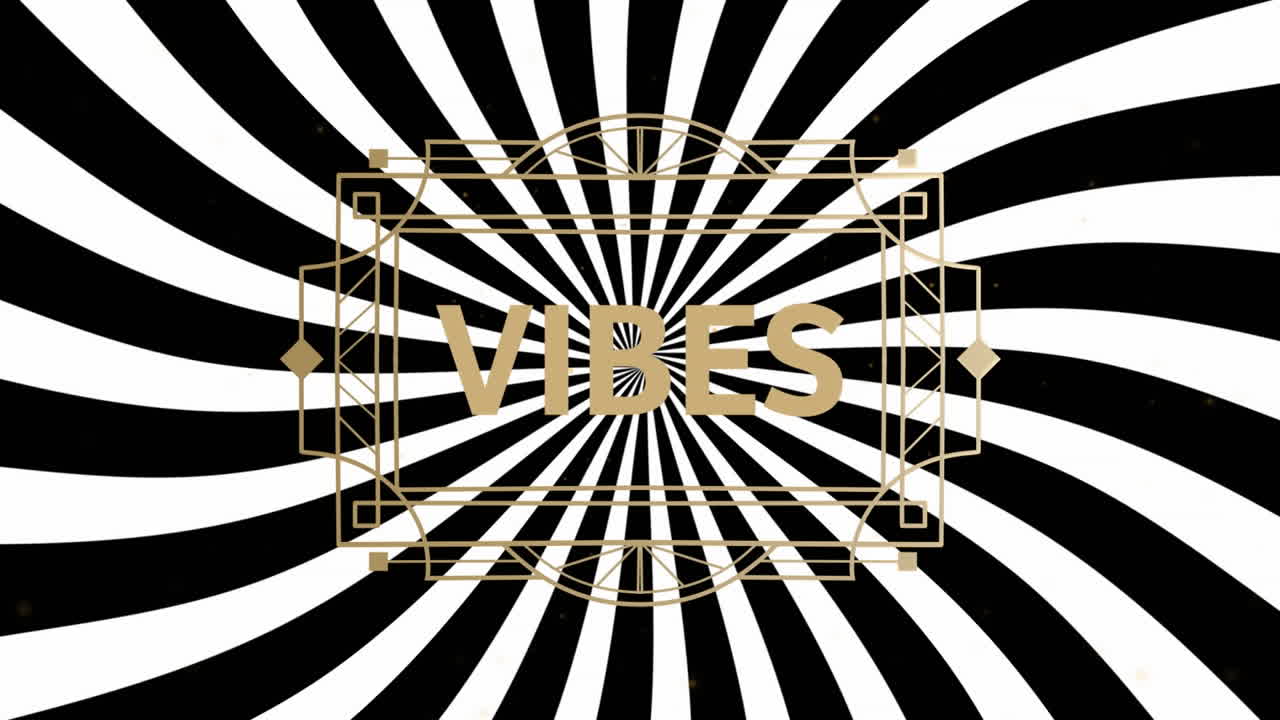 анимация вибраций текста на черно-белом фоне