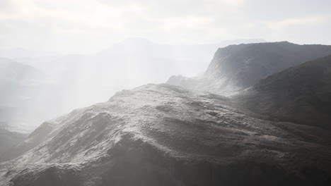 barren mountains in afghanistan in dust