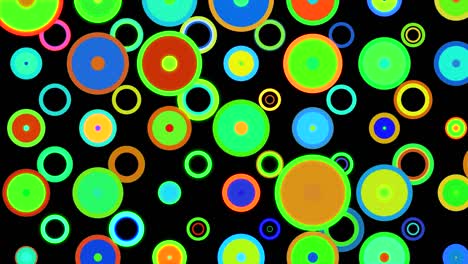 abstract colorful animated circle rings video loop background – 4k resolution midle composition. seamless loop