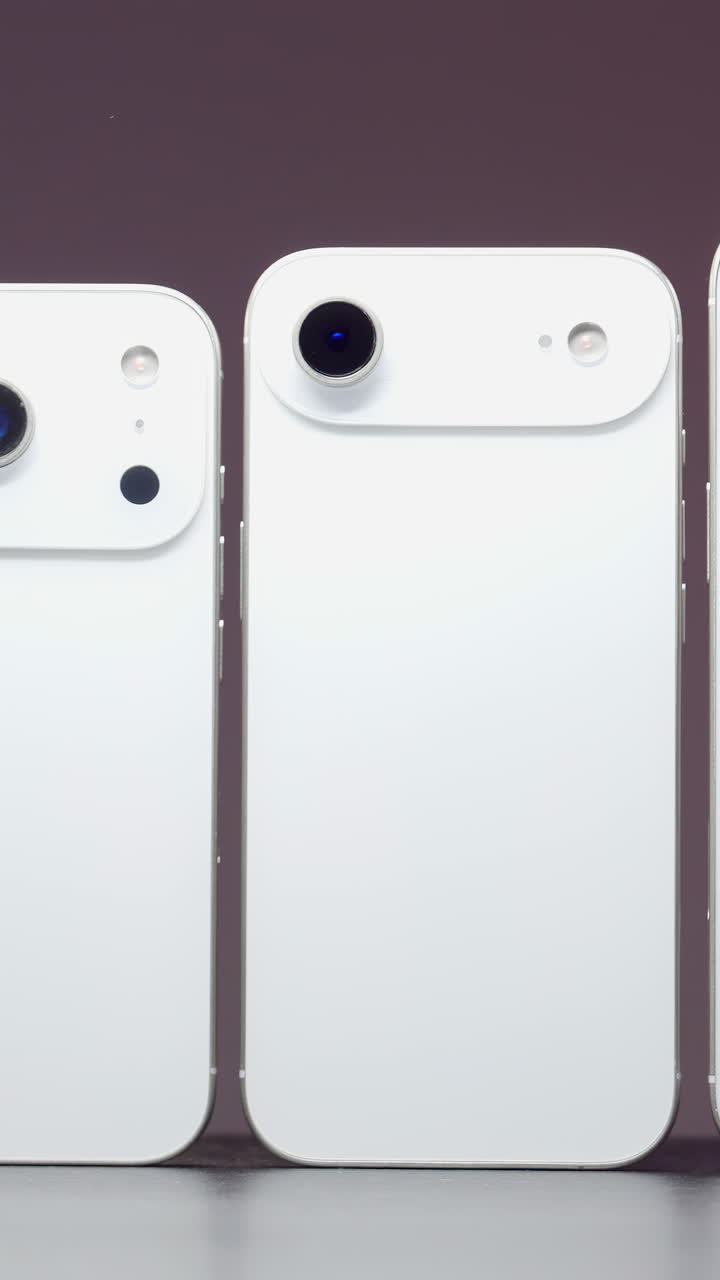Close-up of iPhones