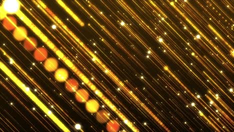 glitter vintage bokeh lights rising particle rain dark and gold abstract background loop