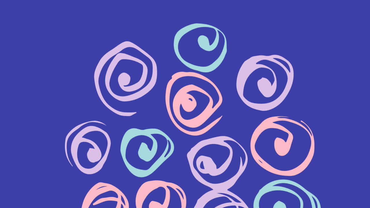 animación de un enorme texto de venta en marco negro, verde a amarillo y remolinos azules y rosados