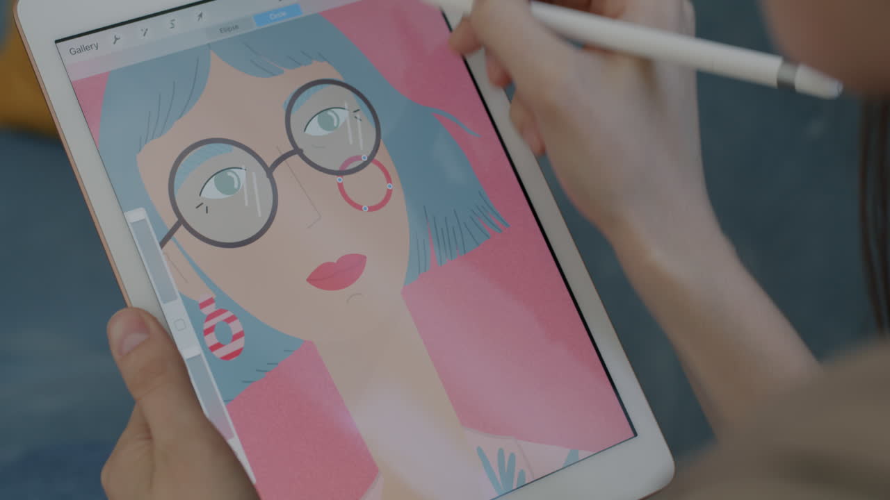 Digital Portrait Drawing on an iPad