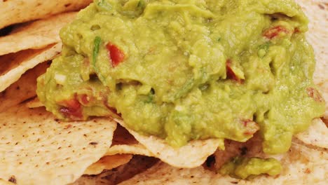 guacamole on tortilla chips