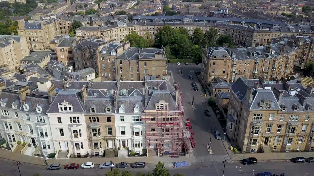 kelvinbridge 공원 테라스 및 공원 서커스 주변을 비행