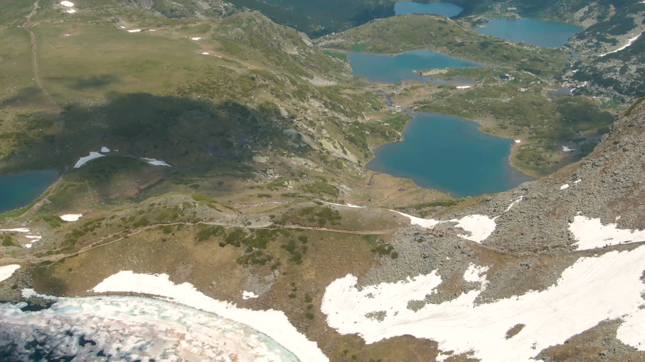 аэрофотосъемка семи рильских озер в болгарии летом