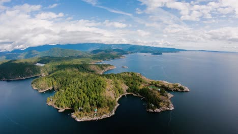 nelson island archipelago along bc coast canada aerial